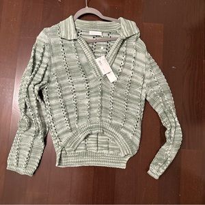 NWT Simkai Berenice long sleeve polo